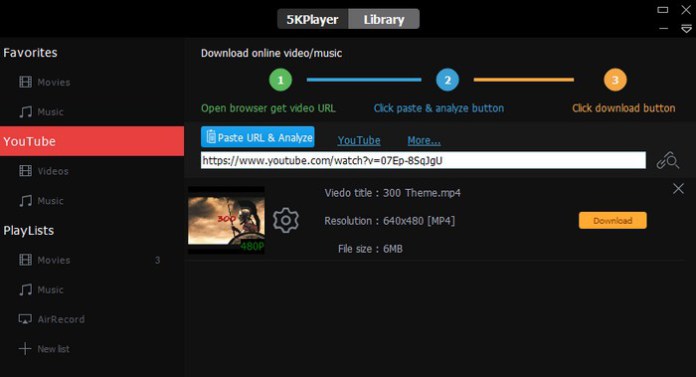 5KPlayer - Best Video Players for Windows 10